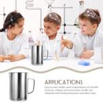 Hemobllo 1000ml Stainless Steel Graduated Beaker