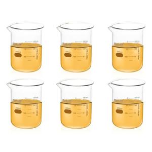 ULAB 200ml Borosilicate Glass Beaker Set, 6 Pack