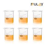 ULAB 200ml Borosilicate Glass Beaker Set, 6 Pack