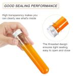 PATIKIL 60-Pack 45ml Plastic Test Tubes with Caps