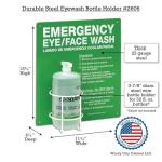 Wall-Mount Metal Eyewash Bottle Station