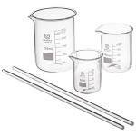Borosilicate Glass Beaker Set - 3 Pack