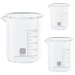 Borosilicate Glass Measuring Beaker Set - 50ml, 100ml, 250ml