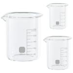 Borosilicate Glass Measuring Beaker Set - 50ml, 100ml, 250ml