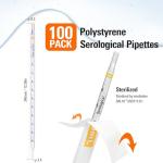 PEKYBIO 10ml Sterile Polystyrene Pipettes, Pack of 100