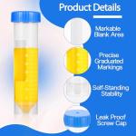 50 Pack of 50ml Leak-Proof Centrifuge Tubes