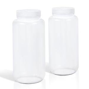 32 oz Airtight Plastic Lab Bottles with Lids