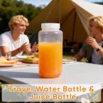 32 oz Airtight Plastic Lab Bottles with Lids