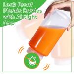 32 oz Airtight Plastic Lab Bottles with Lids