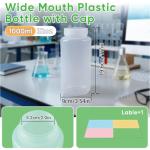 32 oz Airtight Plastic Lab Bottles with Lids
