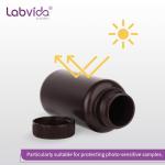 Amber HDPE Reagent Bottles, 60ml, 12 Pack