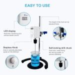 Digital Overhead Stirrer, 100-2000rpm Speed