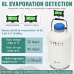 6L Liquid Nitrogen Dewar Container with Canisters