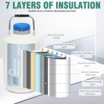 6L Liquid Nitrogen Dewar Container with Canisters