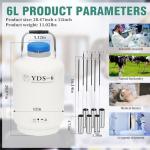 6L Liquid Nitrogen Dewar Container with Canisters