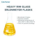 Cole-Parmer 4000mL Laboratory Glass Erlenmeyer Flask