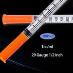 1ML 29G Syringe with Cover, Pack of 100