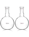 500ml Glass Boiling Flask - 2 Pack Set