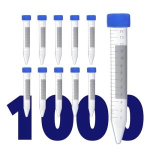 15mL Conical Centrifuge Tubes with Screw Caps