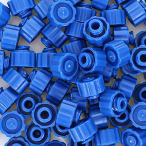 100 Luer Lock Dispensing Syringe Caps – Blue