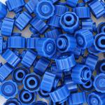 100 Luer Lock Dispensing Syringe Caps – Blue