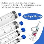 100 Luer Lock Dispensing Syringe Caps – Blue