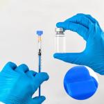 100 Luer Lock Dispensing Syringe Caps – Blue