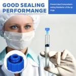 100 Luer Lock Dispensing Syringe Caps – Blue