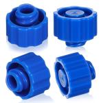 100 Luer Lock Dispensing Syringe Caps – Blue