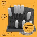 Wall Mounted Bottle Drying Rack with 53 Pegs