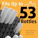 Wall Mounted Bottle Drying Rack with 53 Pegs