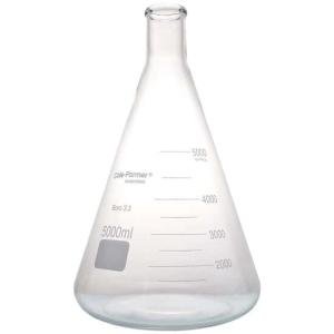 Cole-Parmer 5000 mL Glass Erlenmeyer Flask