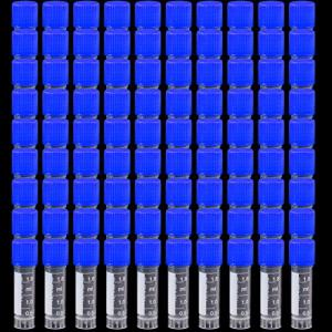 2ml Blue Frosted Test Tubes with Caps, 100 Pcs