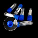 2ml Blue Frosted Test Tubes with Caps, 100 Pcs