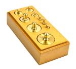 Eisco Labs Brass Primary Weight Set with Storage Block