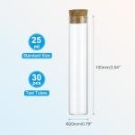 25ml Clear Glass Test Tubes with Cork Stopper
