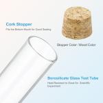 25ml Clear Glass Test Tubes with Cork Stopper