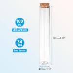 PATIKIL 100ml Clear Glass Test Tubes with Corks