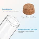 PATIKIL 100ml Clear Glass Test Tubes with Corks
