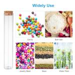 PATIKIL 100ml Clear Glass Test Tubes with Corks