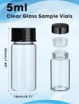 10 Pack of 5ml Clear Glass Vials with Caps