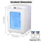 25L Digital Reptile Egg Incubator, Portable Dual-Power