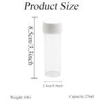 25ml Transparent Plastic Test Tubes with Caps