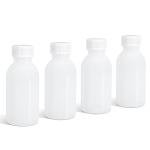 Demora 100ml Plastic Bottles with Caps - 4 Pcs