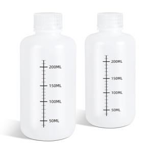 8oz Plastic Bottles with Airtight Caps - 2 Pcs