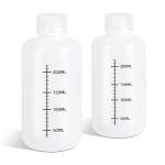 8oz Plastic Bottles with Airtight Caps - 2 Pcs