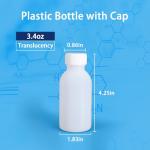 Demora 100ml Plastic Bottles with Caps - 4 Pcs