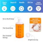 8oz Plastic Bottles with Airtight Caps - 2 Pcs