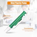AMTAST 10ml Green Lab Pipette Pump