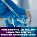 60 Pcs Orange Plastic Petri Dishes with Lids